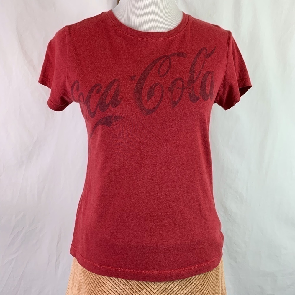 COCA COLA RED SCOOPED NECK SHIRT